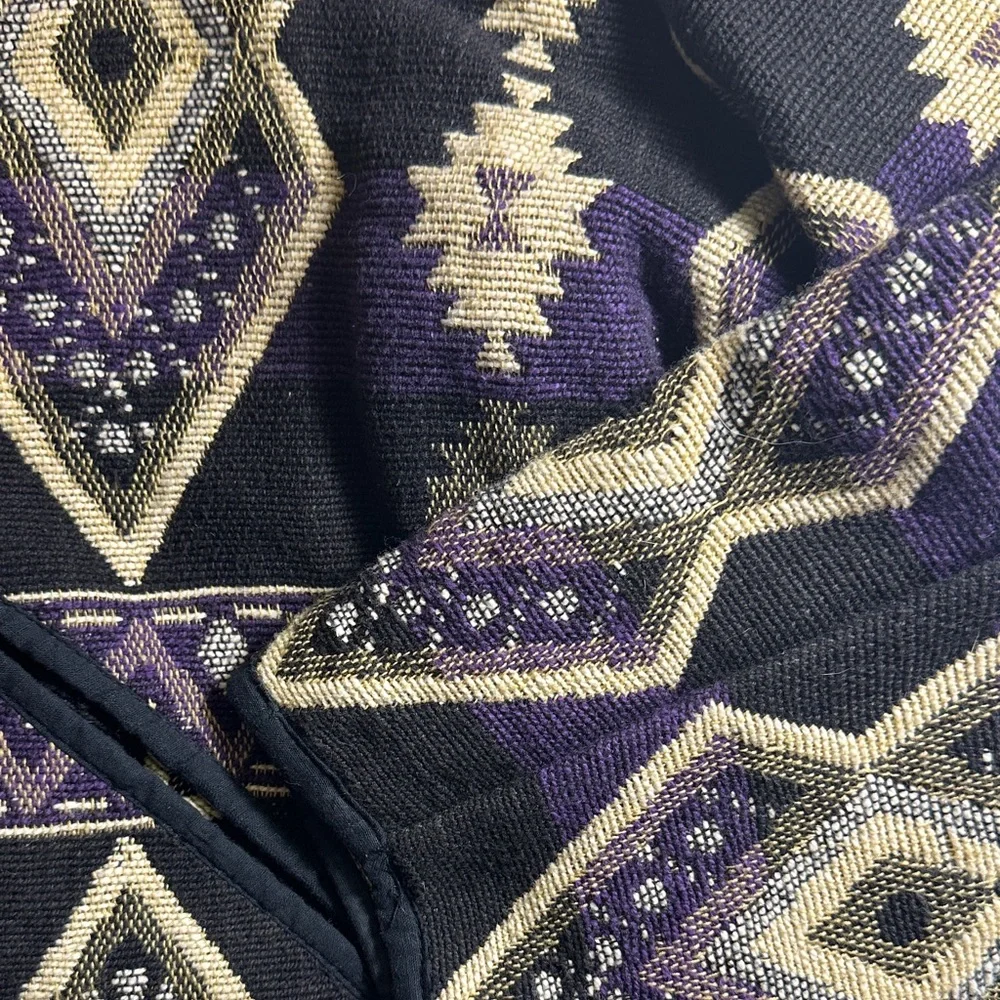 Vintage Linda Leez Wearable Art southwestern Patterned Jacket Sz L - Picture 14 of 15